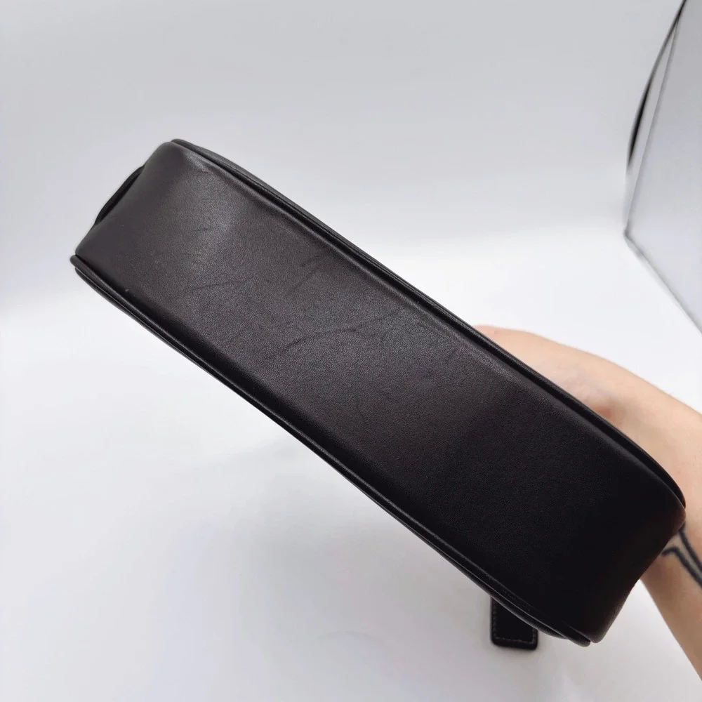 Coach‎ Signature Demi Pouch 6094 Black Monogram Canvas Leather Convertible Y2K